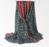 Foulard Leopard en Mousseline de Soie