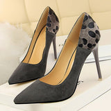 Escarpins Leopard Bicolore en Daim