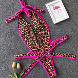 Maillot de Bain Leopard Une Pièce Rose | Leopard Plus