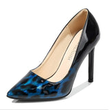 Escarpins Leopard Vernis Noir - Bleu | Leopard Plus