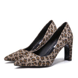 Escarpins Leopard à Talons Carrés | Leopard Plus