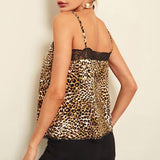 Arriere du Top Leopard Dentelle | Leopard Plus