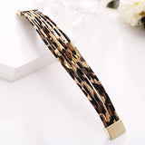 Bracelet Leopard Alliage Tube de Cuivre Etendu