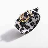 Bracelet Leopard Une Boucle Blanc