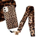 Coque Léopard Iphone Marron Mat a Sangle | Leopard Plus