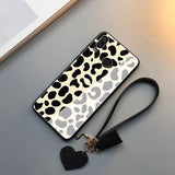 Coque Léopard Noir en Verre Imprimé Full | Leopard Plus