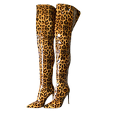 Cuissarde Léopard Vernie à Bouts Pointus | Leopard Plus