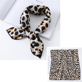 Foulard Leopard 50 cm Blanc Jaune | Leopard Plus