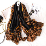 Foulard Leopard Marron Fonce | Leopard Plus