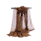 Foulard Leopard Transparent Marron Clair | Leopard Plus