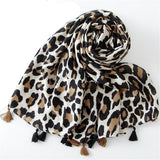 Foulard Leopard à Franges