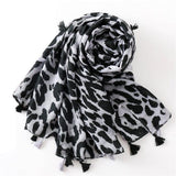 Foulard Leopard à Franges