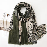 Foulard Leopard à Motif Vert