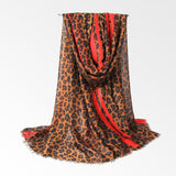 Foulard Leopard en Mousseline de Soie