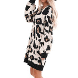 Vue de Profil Robe Léopard Pull | Leopard Plus