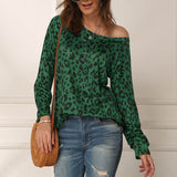 Haut Leopard Vert Detail | Leopard Plus