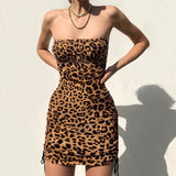 Vue avant Robe Leopard Bandeau Femme | Leopard Plus