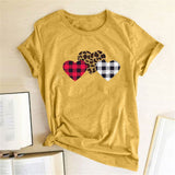 T Shirt Blanc Leopard Coeur