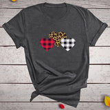T Shirt Blanc Leopard Coeur