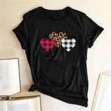 T Shirt Blanc Leopard Coeur