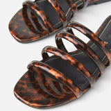 Sandales Leopard à Brides Noir | Leopard Plus