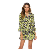 Robe Leopard Boheme Verte