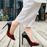 Escarpins Leopard Vernis Noir - Rouge aux Pieds | Leopard Plus