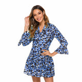 Robe Leopard Boheme Verte