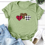 T Shirt Blanc Leopard Coeur