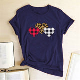 T Shirt Blanc Leopard Coeur