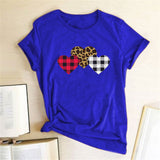 T Shirt Blanc Leopard Coeur