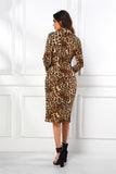 Robe Leopard Cache Cœur à Manches Longues Vue de Dos | Leopard Plus