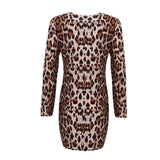 Robe Leopard à Bande Noire Vue de Dos | Leopard Plus
