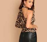 Top Leopard Demi Manche de Profil | Leopard Plus