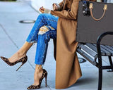 Escarpins Leopard en Daim Pointus de 10 cm au pieds | Leopard Plus