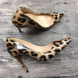Escarpins Leopard Vernis Marron 8 cm | Leopard Plus