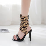 Sandales Leopard à Brides et Cache Pied Style | Leopard Plus