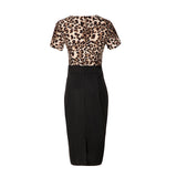 Robe Leopard à Jupe Noire Modèle | Leopard Plus