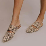Sandales Leopard Plates Blanc | Leopard Plus