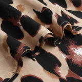 Matiere du tissu Robe Leopard en Mousseline Grande Taille