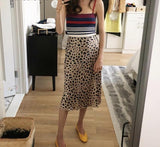 Jupe Léopard Satinée à Motif Style | Leopard Plus