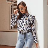 Chemisier Leopard Femme à Manches Bouffantes | Leopard Plus