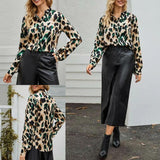 Chemisier Leopard Femme Décontracté | Leopard Plus