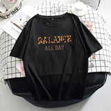 T Shirt Blanc Leopard Day