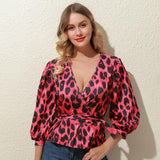Haut Leopard Rouge Rouge | Leopard Plus