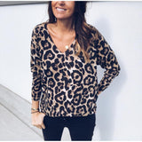 Haut Leopard à Col V Detail | Leopard Plus