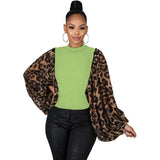Haut Leopard à Manches Amples | Leopard Plus