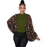 Haut Leopard à Manches Amples | Leopard Plus