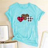 T Shirt Blanc Leopard Coeur