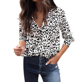 Chemisier Leopard Noir et Blanc Fleuri | Leopard Plus